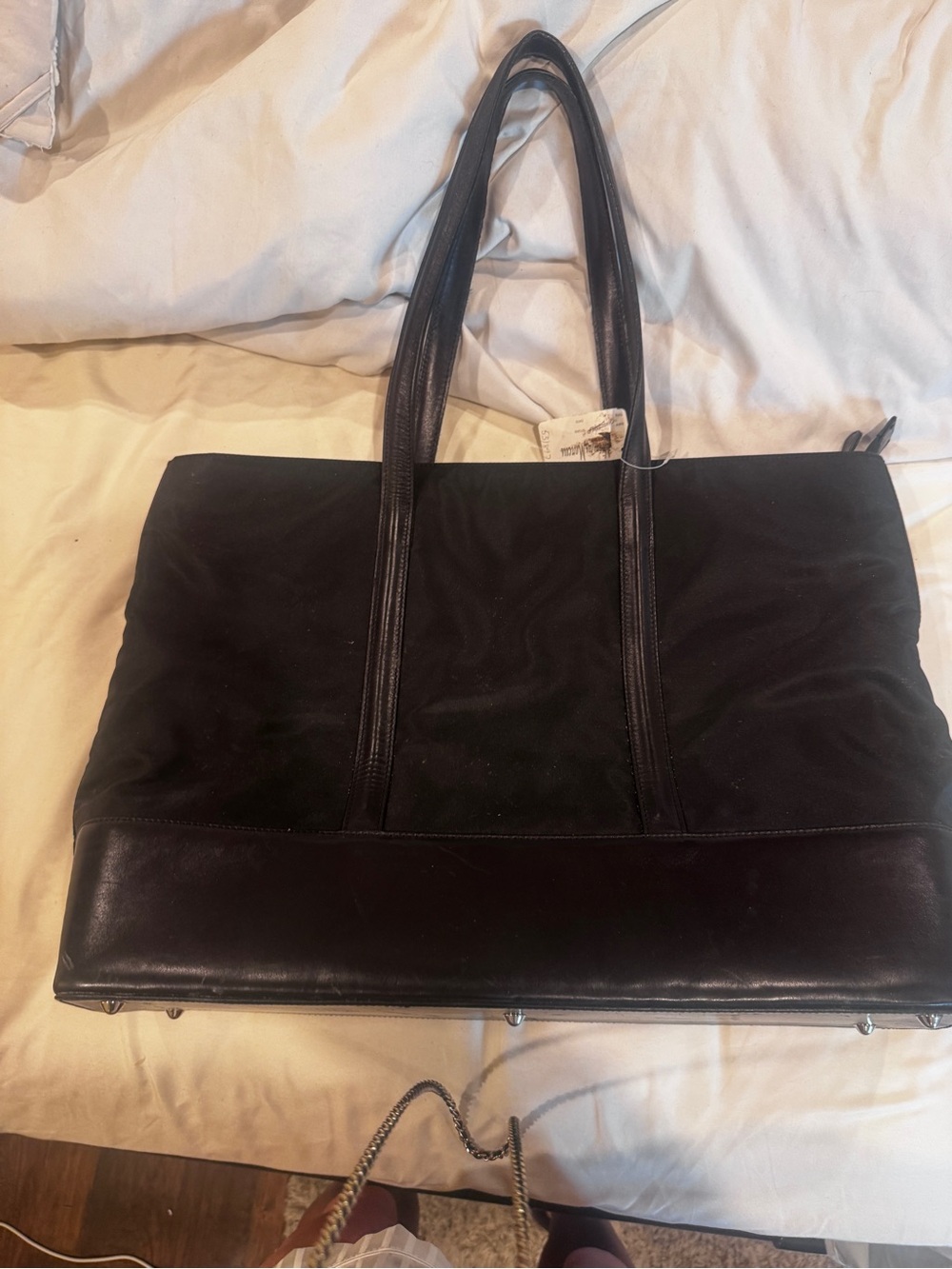 Neiman Marcus Black Tote Laptop Bag